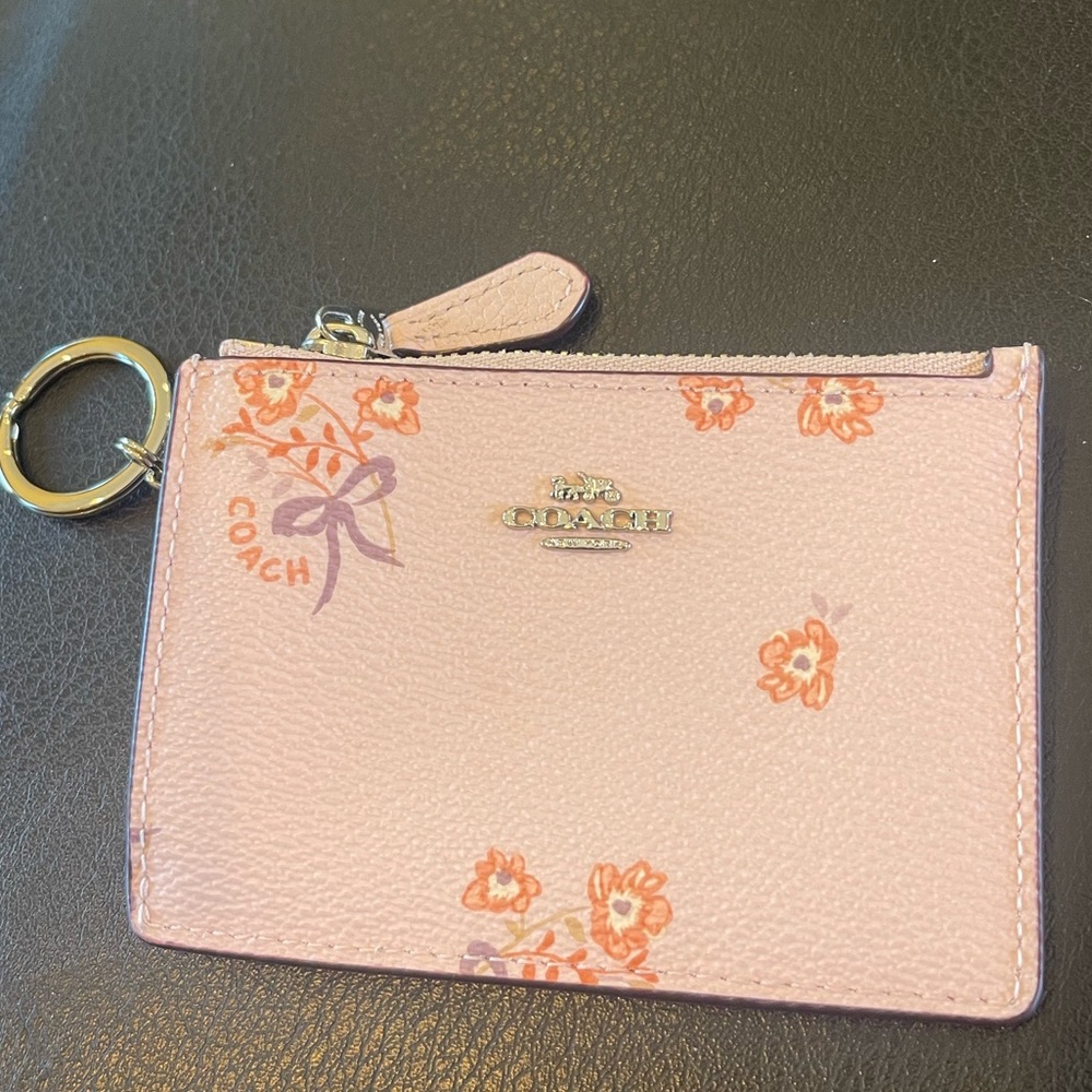 Coach Flower Print Card Wallet